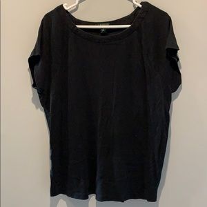 Black plus-size top
